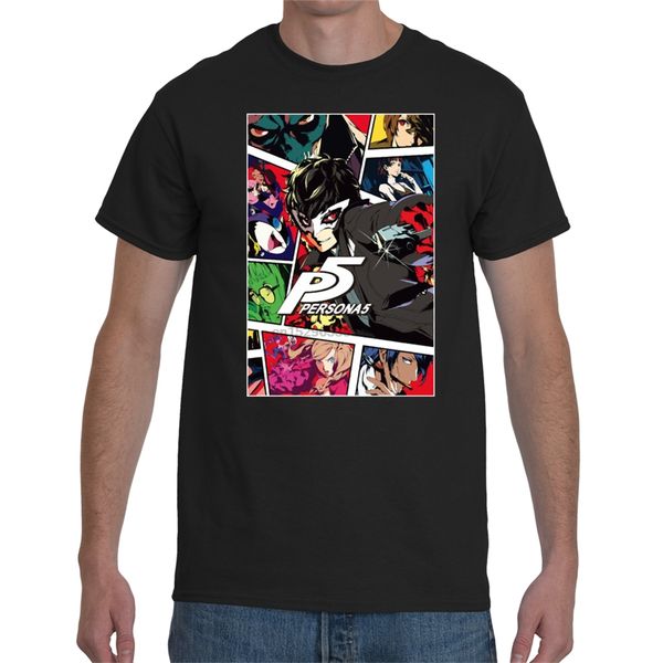 

футболка persona 5 poster свободного размером верхнего аякс смешной футболки
