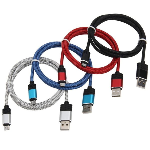 

micro usb cable 1m 2m 3m 3a fast charger cords braided type c data line for samsung xiaomi huawei android smartphone