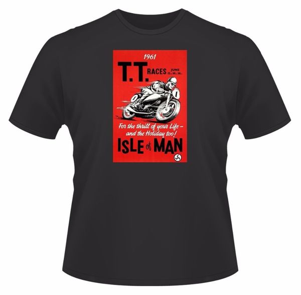 

100% cotton summer tees printed o-neck streetwear mens vintage tt race poster ideal gift or birthday presentdesign a t shirt