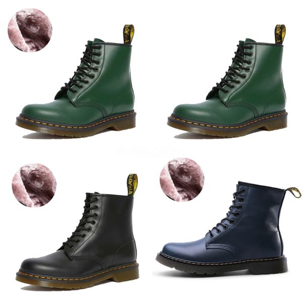 

men safety shoes steel toe cow suede leather work martin boots puncture proof safety boot booties outdoor rain fur martin boots dr marten#29, Black