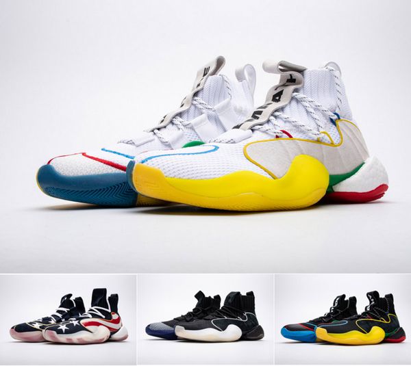 

epacket shipping new arrival men pharrell crazy byw lvl gratitude empathy veterans day black white basketball shoes breathable sneaker
