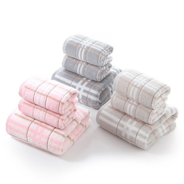 

towel 100%cotton 3pcs set pink bath towels for adults cotton large bathroom