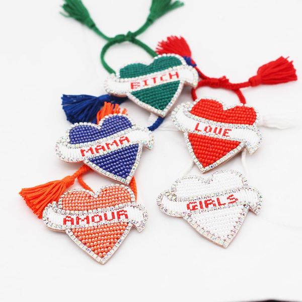 

charm bracelets fashion temperament wild dance tourism commemorative rice beads rhinestone heart-shaped geometric personality bracelet 805, Golden;silver