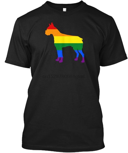 

men t shirt gay dogs boxer rainbow flag lgbt dog women t-shirt