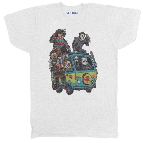 

2019 горячей продажа моды хеллоуина ужас тенниски киноролик ретро тройник рубашка