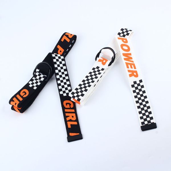 

lattice письмо пояс мужской корея стиль student двойное кольцо пряжка холст человек джинсы пояса punk street корейский, Black;brown