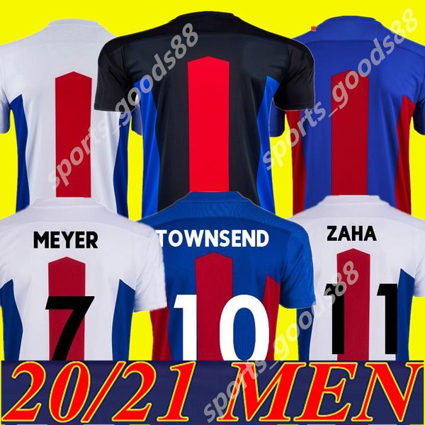 

20 21 milivojevic mens soccer jerseys new crystal townsend zaha sakho benteke batshuayi home red blue football shirts palace short uniforms, Black;yellow
