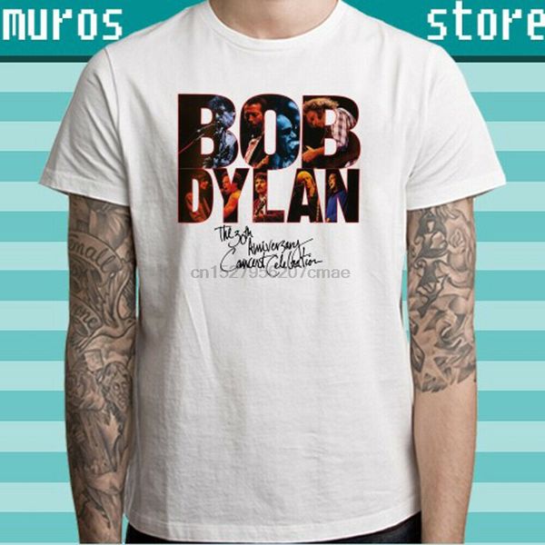 

боб дилан blues rock music singer legend men white t-shirt (1