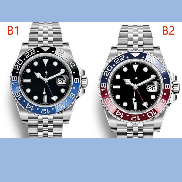 

2020 designer quality style fashion stainless steel automatic mens montre date movement gmt high casual luxury men popular 316l wat jpiv, Slivery;brown