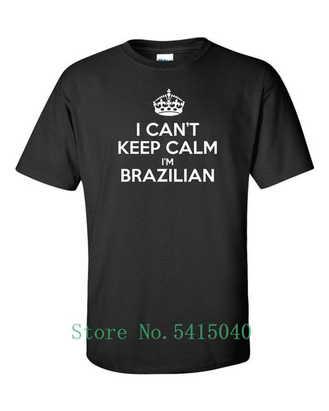 

casual gift for men short sleeve summer i can't keep calm i'm brazilian funny mens t shirt brasil brasilia rio t-shirt