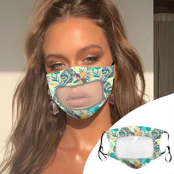 

face-mask germ fashion protection for adults with clear window visible cotton mouth face maskswashable and reusable maskking