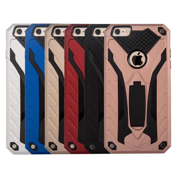 

dual layer phone case for iphone 6 plus case armor shockproof silicone soft tpu with kickstand phone case