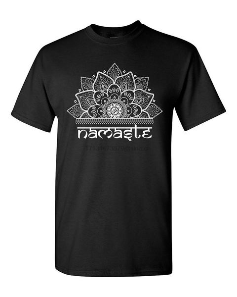 

namaste namaskar om aum sanskrit hindu greetings funny humor t-shirt tee