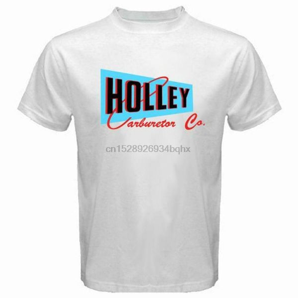 

holley carburetor co. logo speed equipment rod white t-shirt en1