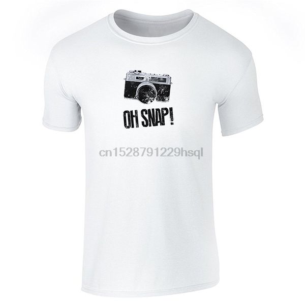 

printed t shirt sleeve men new style crew neck short-sleeve oh snap retro camera tee shirt