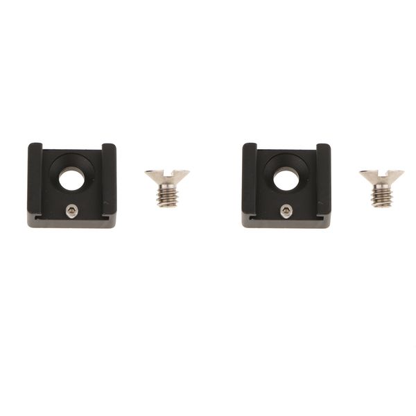 

2pieces aluminum alloy shoe mount adapter with 1/4'' thread for dslr rig cage