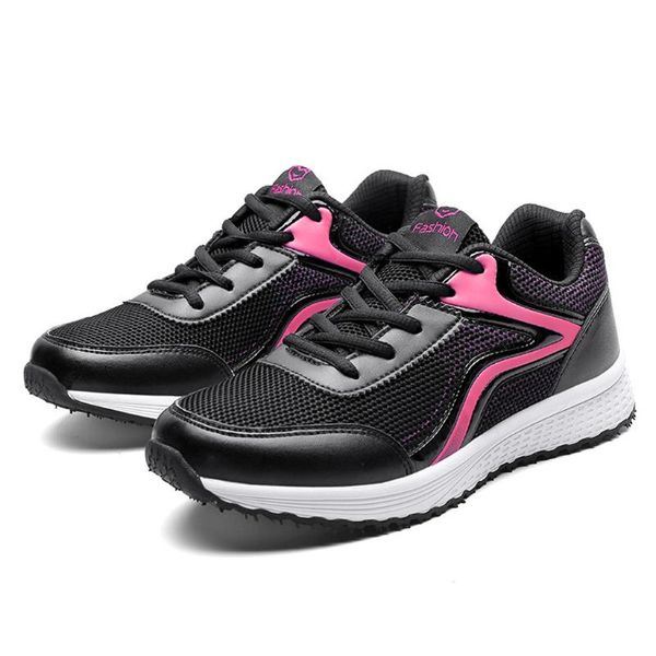 

women wear resistant walking shoes sneakers mesh slip on lazy shoes mother fashion women slip on schoenen dames#g20, Black