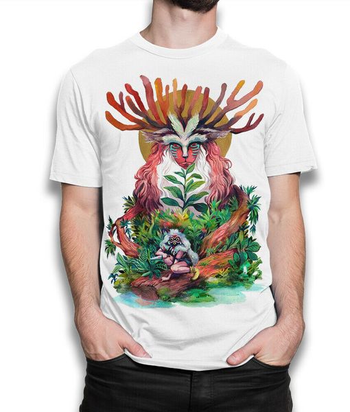 

princess mononoke t-shirt, studio ghibli anime tee, men's all sizes