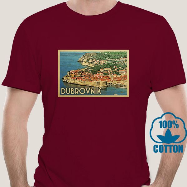 

0512d men tshirt short sleeve dubrovnik vintage travel t shirt t shirt o neck women t-shirt