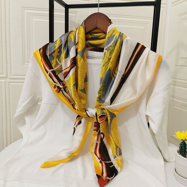 

ladies small square silk scarf, female spring and autumn decoration, sunscreen, wild decoration, silk scarf, thin set scarves, Blue;gray