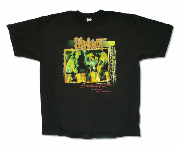 

slipknot она не настоящая subliminal tour 2005 black t shirt новый официальный качества печати для взрослых новый летний стиль хлопка верхни