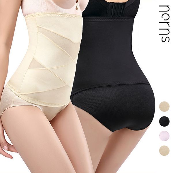 

norns new breathable high waist reduction belly belt without curling body shaping body slim waist belt female abdomen, Black;brown