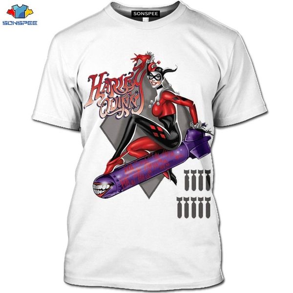 

cartoon harley quinn movie suicide squad female clown animal 3d print shirts hentai funny hentai men clothing
