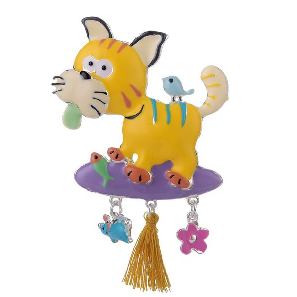 

brooch of cartoon enamel animal dog brooch for women jewelry woman kids cloth dress pin bouquets fashion tassels pins brooches, Gray