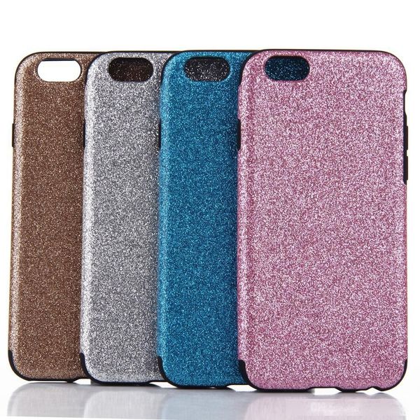 

phone case glitter powder pu paste skin soft tpu protective case for iphone 7 7plus 6 6plus 5 samsung s7 s6 note 4 50pcs