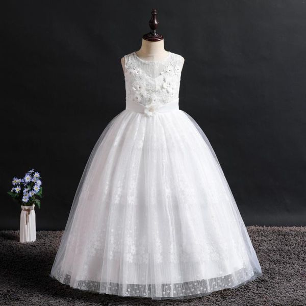 

lace piano performance princess dress wedding flower party dress girl teenagers costume birthday graduation girl bh-831, Red;yellow