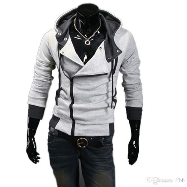 

casual man hoodie sweatshirt slim fit male zipper cardigan hoodies outerwear sportswear men hooded jacket 5xl streetwear 2019 y, Black