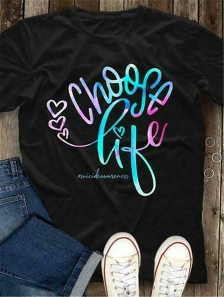 

choose life suicide awareness men t-shirt s-3xl black made in usa cool gift personality tee shirt