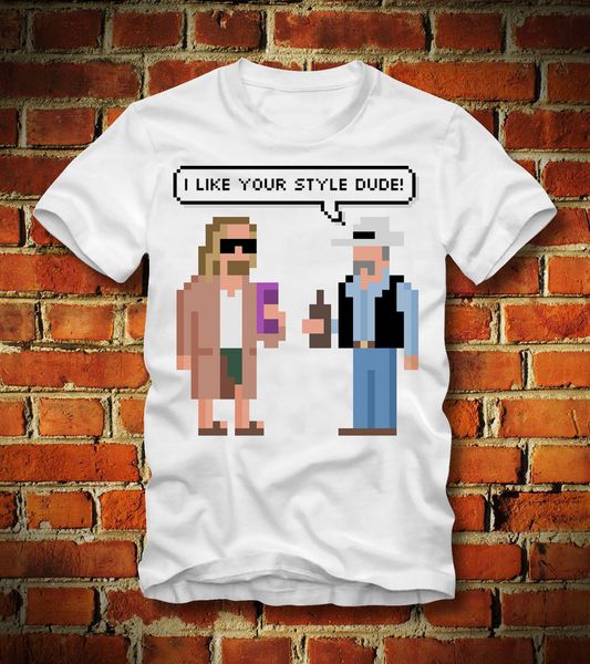 

boardrippaz t shirt the big lebowski 8 bit pixel retro arcade dude bowling jesus