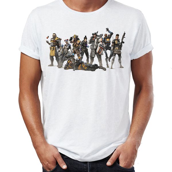 

men's t shirt apex legends groupsbangalore bloodhound pathfinder mirage awesome artwork printed tee