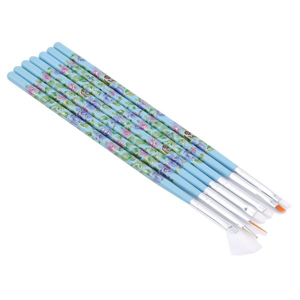 

darwing brushes sets dotting pen liner stripe gradient tools nail art accessories 7pcs nail art painting brush 2020 new, Yellow