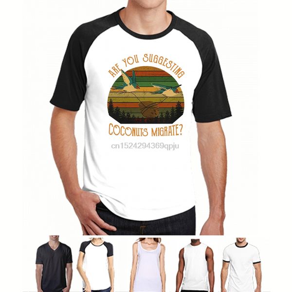 

monty python holy grail are you suggesting coconuts migrate black men s6xl shirt