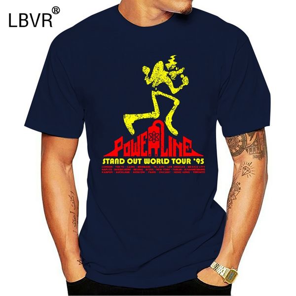 

powerline world tour 90s classic game men's black tshirt tees clothing