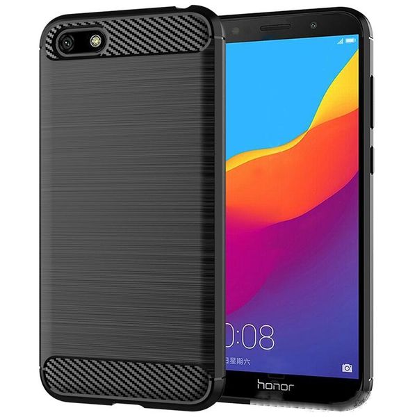 

luxury carbon fiber soft silicone tpu case for huawei y5 2018 anti scratch shockproof back shockproof bumper covers
