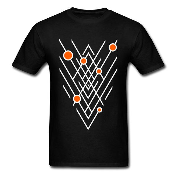 

printed geometric astronomy lines shirts for men new design summer crewneck 100% cotton short sleeve t-shirts clothing