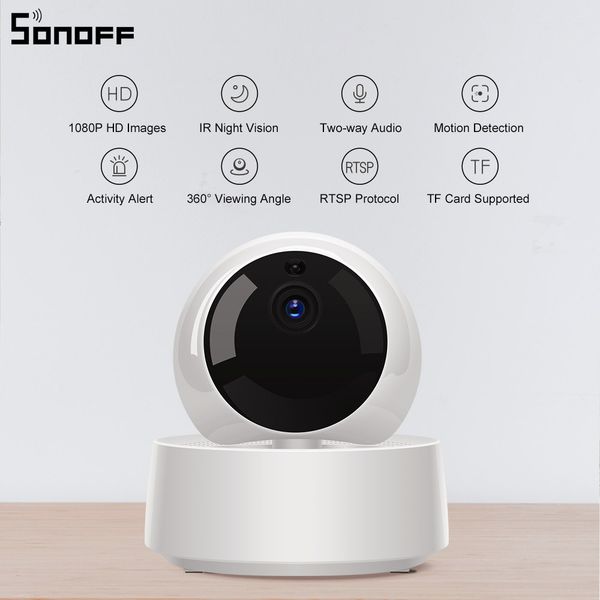 

gk-200mp2-b 1080p hd wireless wifi ip security camera motion detective 360Â° viewing activity alert ewelink app control