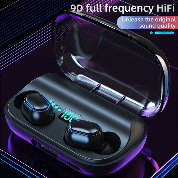 

t11 tws in-ear earphone wireless bluetooth 5.0 headphones 3300mah charging bin stereo earbuds ipx7 sport waterproof headset for smartphone