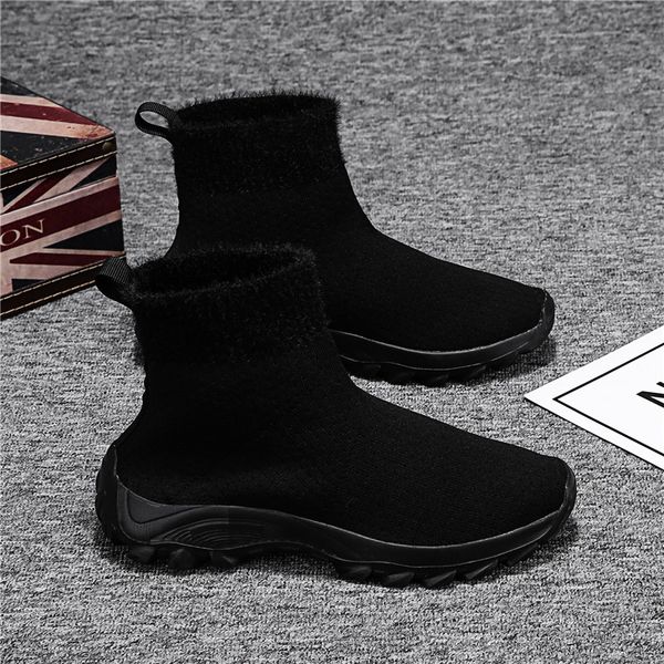 

женщины носки обувь дышащая сетка light high top женщины эластичные носки тапки женщина ladies спущенной walking обуви, Black
