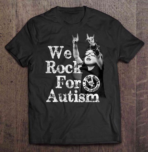 

we rock for autism rock and roll kid version - t-shirts