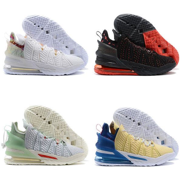 

xviii 18 james gang future oreo black university red white baby, kids men basketball shoes 18s jade men sneaker trainer