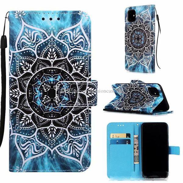 

cartoon wallet leather stand flip flower cat panda butterfly case for iphone 11 pro max 6 7 8 plus x xs max xr samsung s20 plus ultra s10