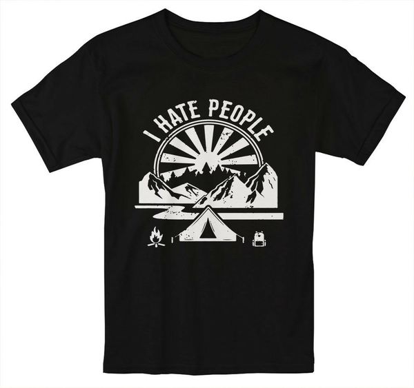 

я ненавижу людей, кемпинг тенниска s-3xl i love camping summer gift