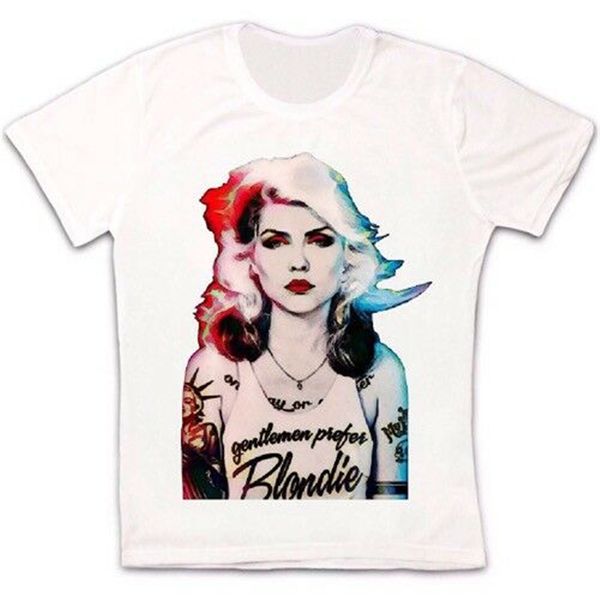 

blondie джентльмены предпочитает blondie дебби харри винтажный мужской ретро тенниска 2446 больше размера и цвета футболочку