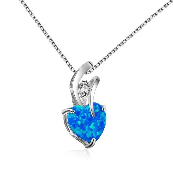 

fashion jewelry opal necklace pendant short box chain love zircon water drop collar light luxury necklace for women 2020, Silver