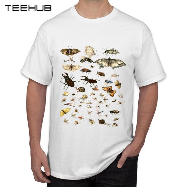 

teehub fashion collection of insects print men t-shirt design funny mushroom t shirt short sleeve men clothing cool tee