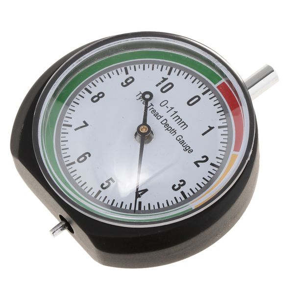 

0-11mm tyre tread depth gauge car vehicle motorcycle trailer wheel measure red/yellow/green zones